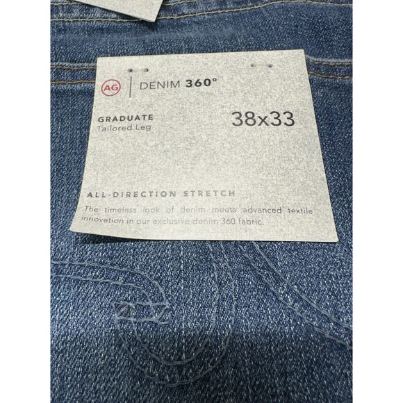 AG Denim 360 Graduate Tailored Leg Women’s Jeans 38x33 All Direction Stretch - Picture 3 of 13
